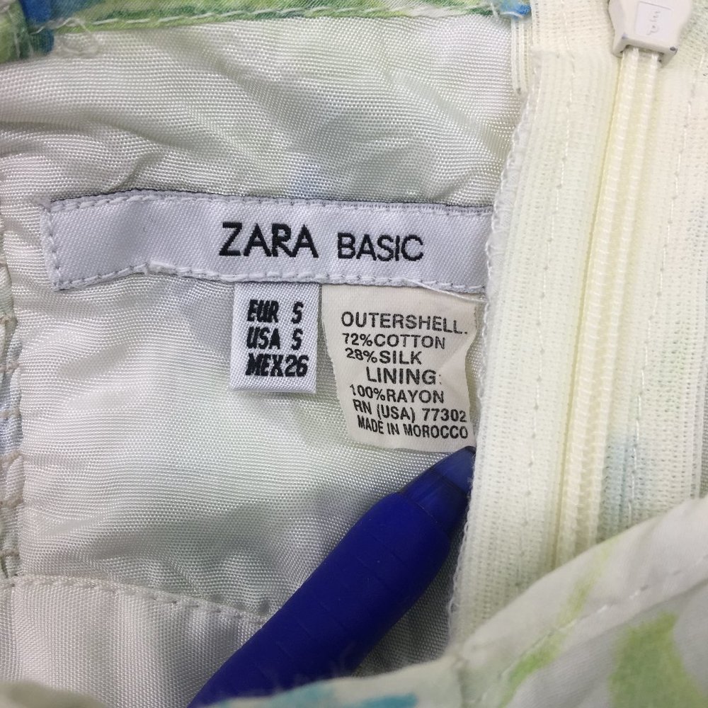 Zara Halter Green Floral Neck Strap Maxi Dress - Picture 3 of 3